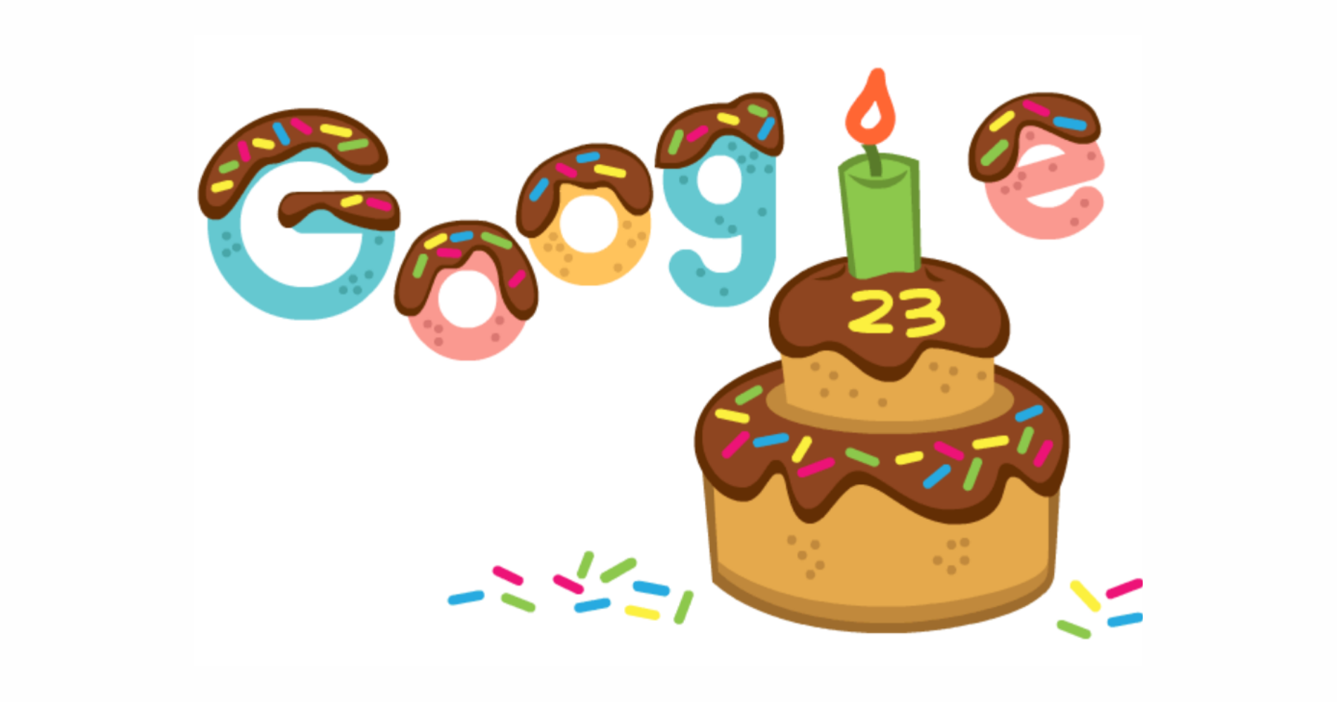 Ulang Tahun ke 23, Google Berbagi Kegembiraan dalam Doodle Kue Ulang Tahun